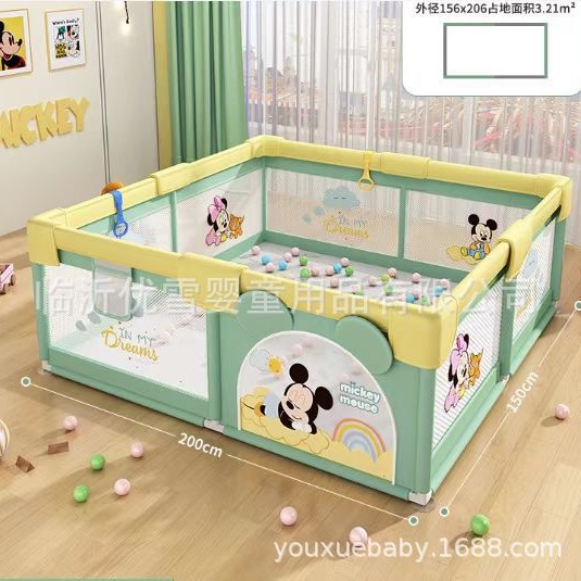 Jogos genuinos de Disney valla de protección para bebés domésticos interiores valla de piso para niños valla de rastreo