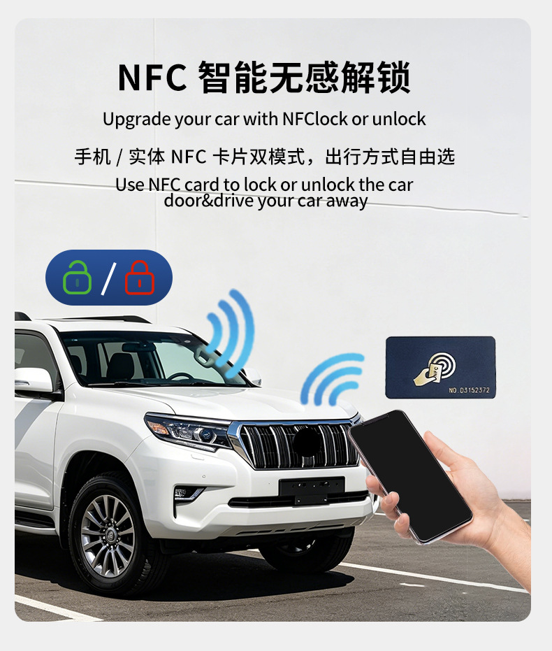 Suitable for Toyota Alphard Car Keys, Mobile Phone Control, Keyless Entry, Digital Key, Gps Positioning