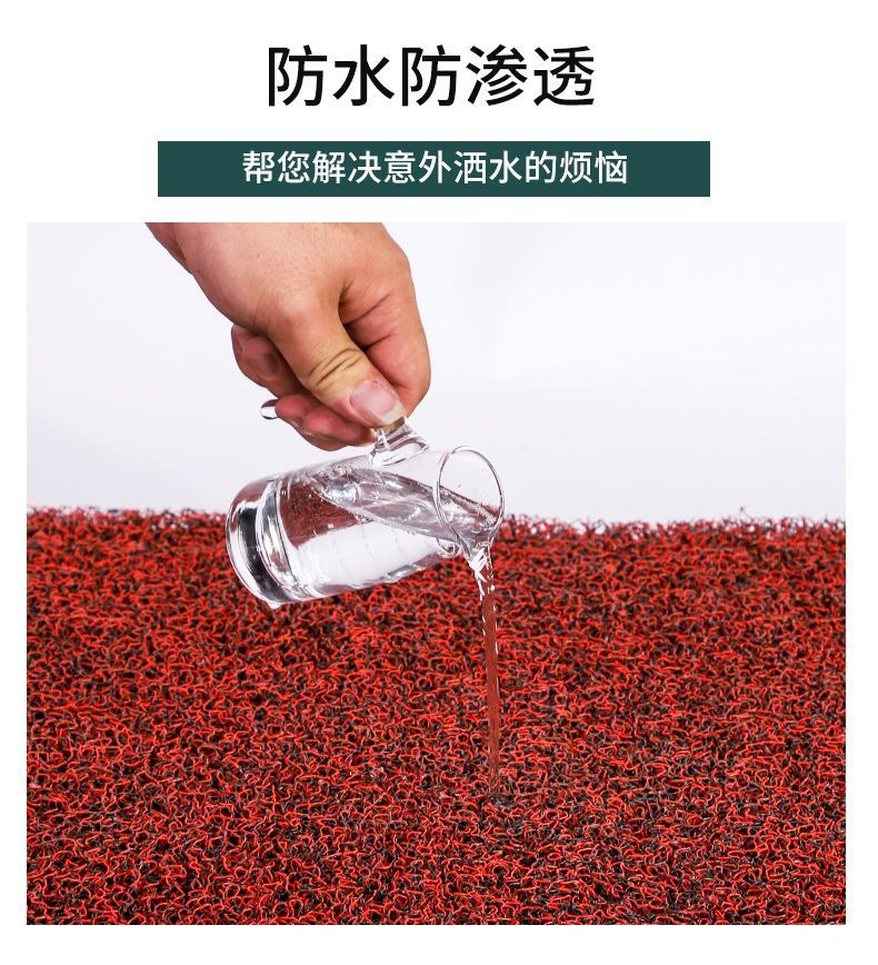 Entrance door mat with silk loops, non-slip entryway mat, bathroom and toilet foot mat, living room door mat, car floor mat