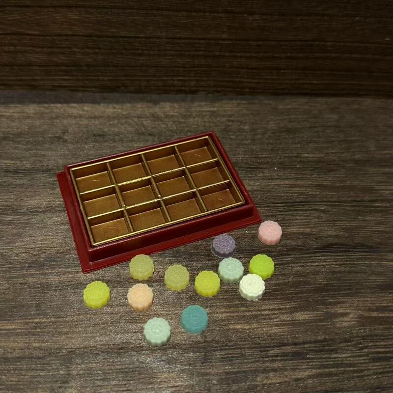 微缩娃娃屋迷你冰皮月饼中秋食完过家家玩具摆件模型月饼盒|undefined