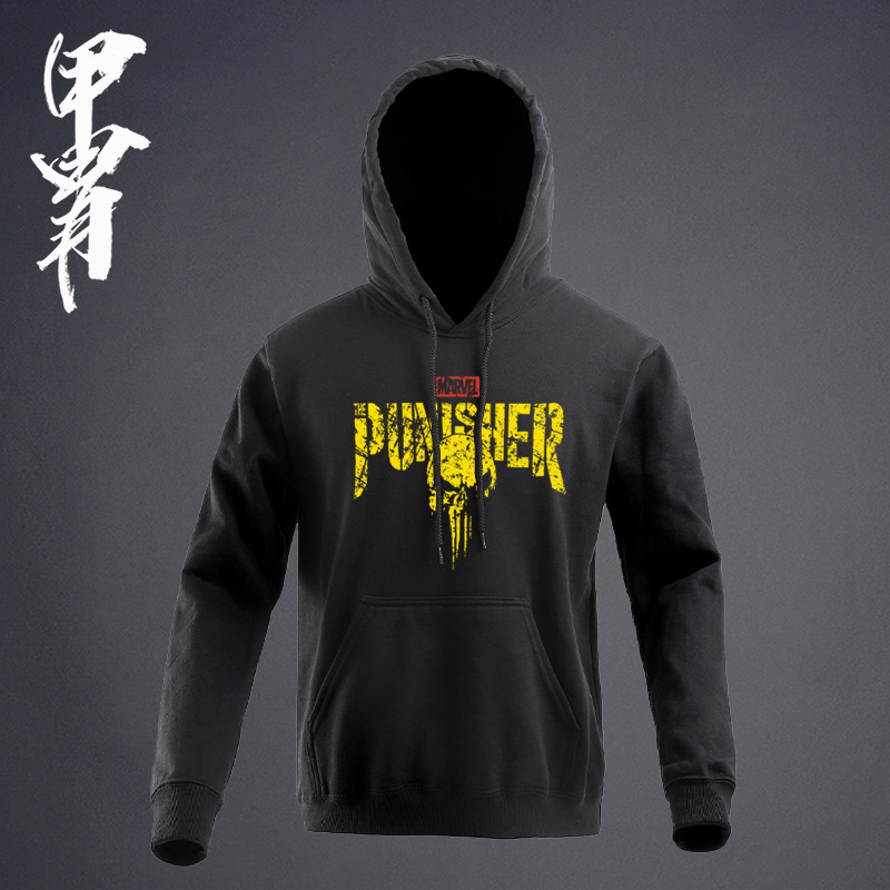 Jacket Inspired by American Tv Series Superhero Punisher Skull Street Fashion New Men's Autumn and Winter Pullover Hoodie