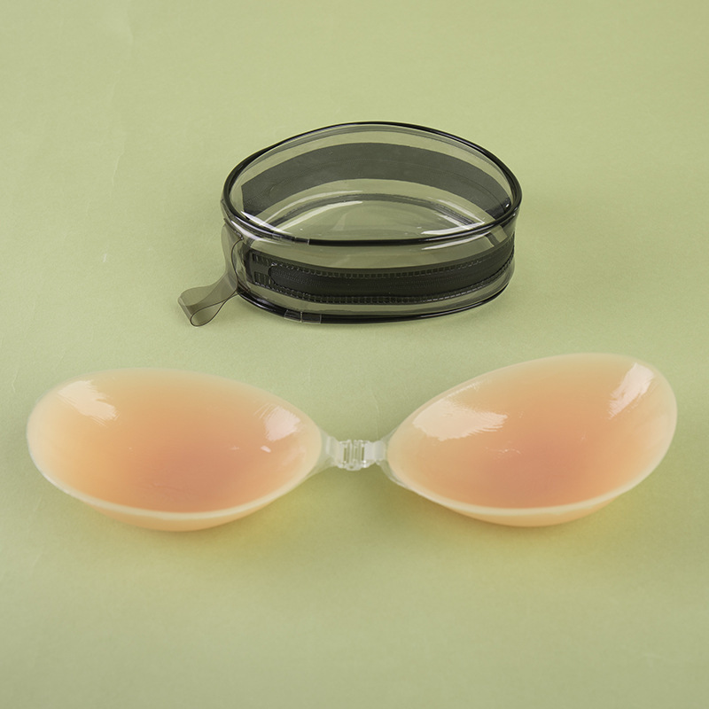 Pegatinas de pecho de silicona pegatinas de pecho de mujer transpirable cofre pequeño sujetador de ropa interior invisible pecho grande empuja hacia arriba la correa vestido de novia pegatinas anti-exposición