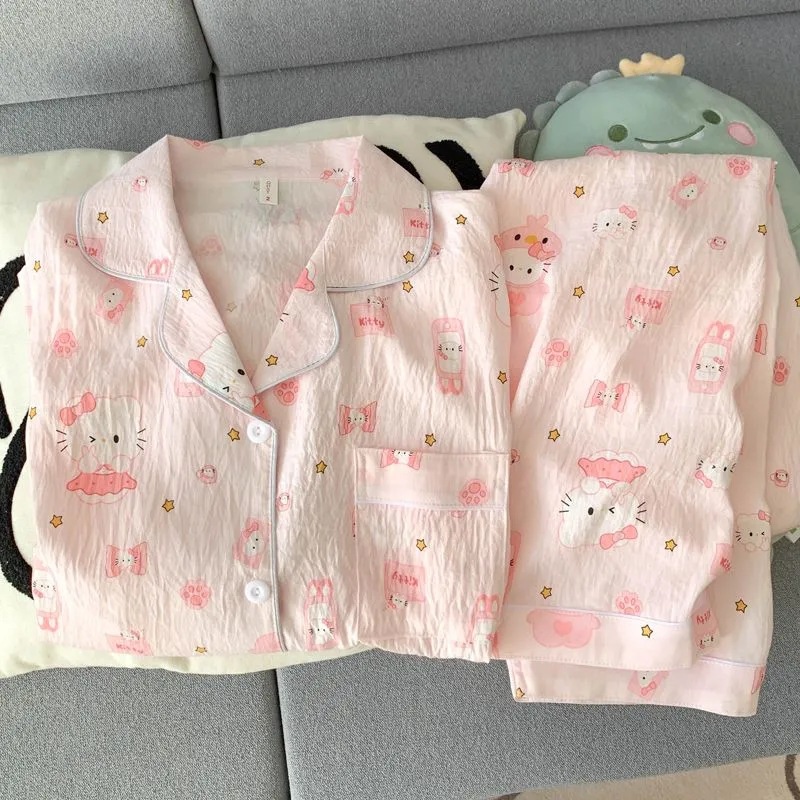 120G nubes de algodón pijama ropa de hogar set de pantalones de mangas cortas TK cuerpo al por mayor pareja pijama pantalones de mangas cortas