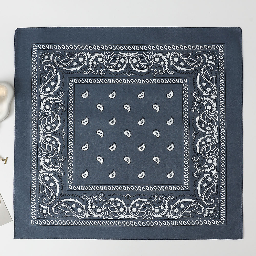 Bandana Cuadrada de Estampado Paisley 53cm de Poliéster para Deportes y Hip Hop