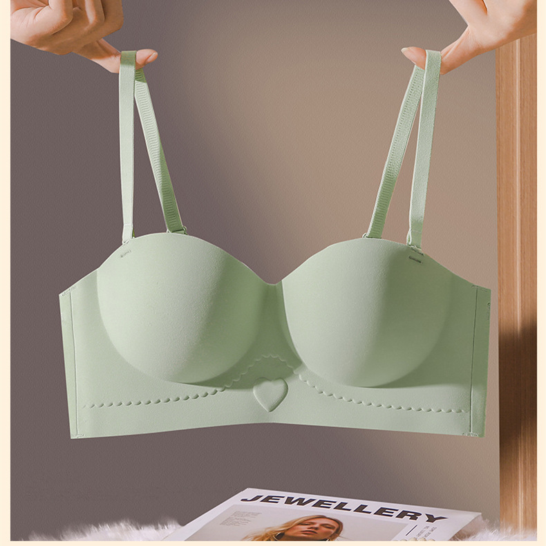 High-Quality Original Half-Cup Seamless Intimates, Push-Up Small Breasts, One-Cup, Wire-Free Breast-Retracting Intimates, Women's Bra