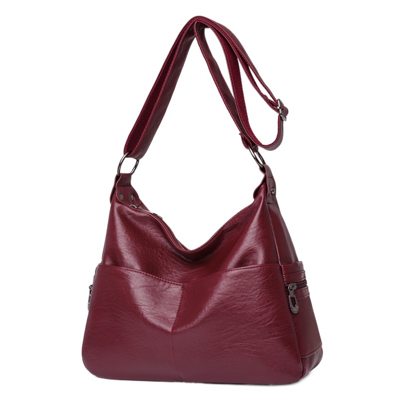Wholesale Ladies PU Shoulder Bag 2021 New Middle-aged Mummy Bag Casual Large Capacity Bag Lightweight Crossbody Backpack