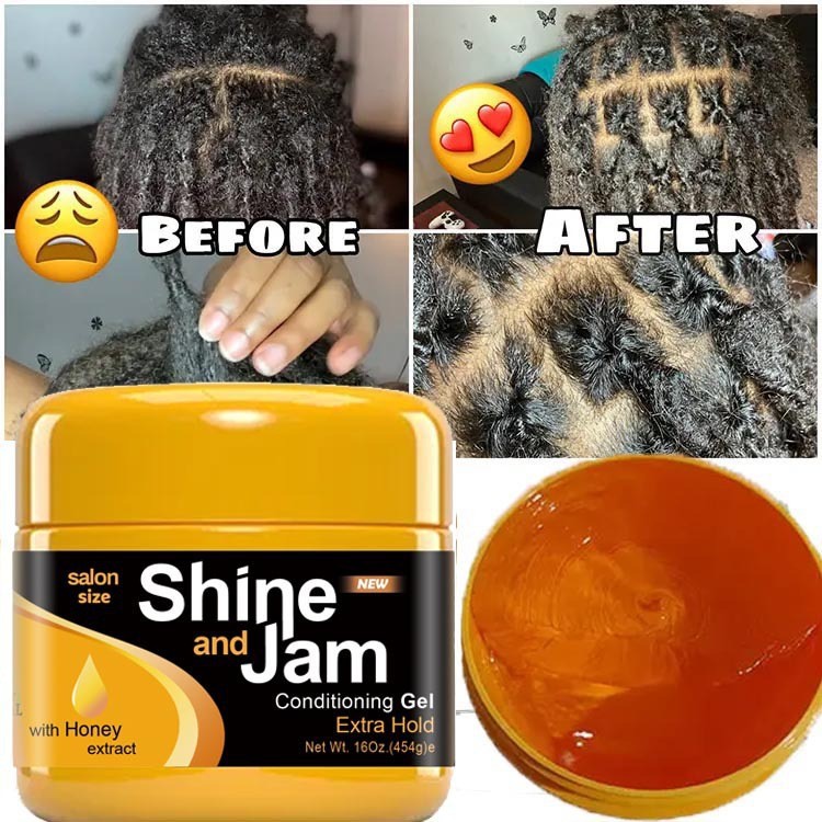 Gel Fijador para Peinados Shine Jam, Gel para Trenzas, Cera para el Cabello, Disponible en Varios Países