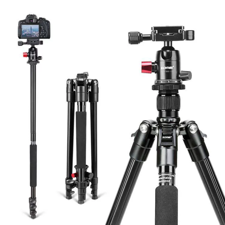Штатив для камеры 4 трубки M6 фотокамера мобильный телефон живая Опора алюминиевый сплав большого диаметра большой PTZ обратное складывание