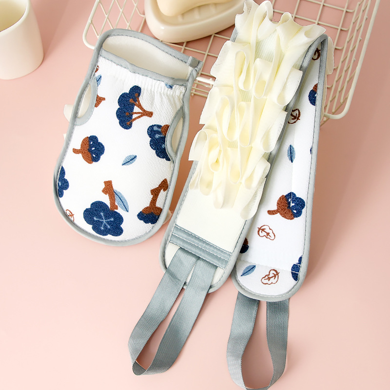 Doble capa gruesa toalla de tela de baño larga toalla de espalda artefacto poderoso frota de barro para descontaminación doméstica tira de tracción especial