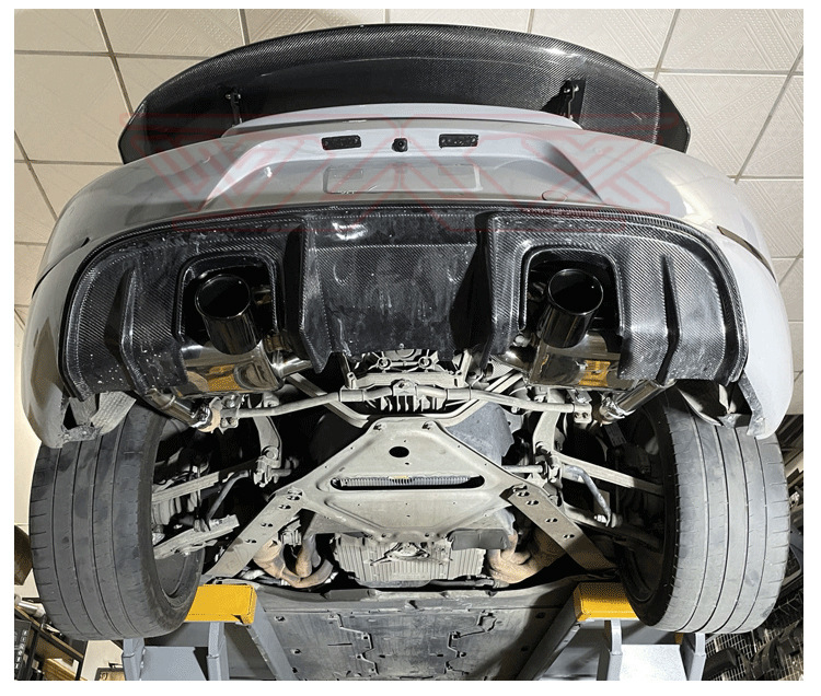Suitable for Porsche 987 Kaman Boxster modification mach5 head section middle tail exhaust res Scorpio ipe JBOM