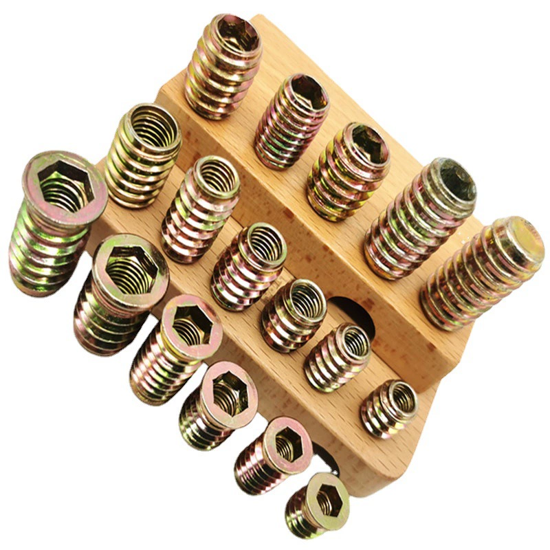 M4M5M6M8M10 Шестигранная гайка с потайной головкой Внутренняя и внешняя зубная гайка без посредников Прямой внутренний и внешний зуб с промежуточной Т-образной встроенной гайкой