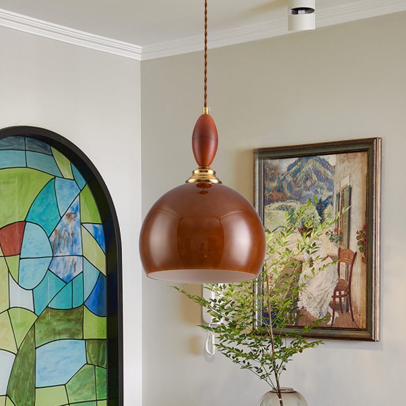 Retro semicircular lámpara de restaurante francés simple mirad mesa de comedor bar lámpara de luces de alto nivel diseñador lámpara de luces de luces