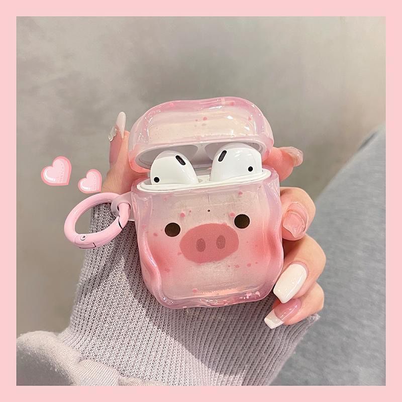 Cerdo rosa cerdo es adecuado para airpodspro2 / 3 caso de protección airpods 4 generación 5 generación de cascas de auriculares bluetooth de Apple