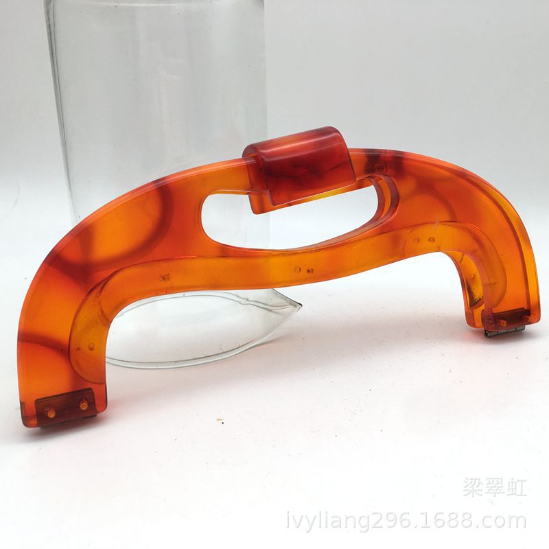 清仓处理!供应亚克力玳瑁色盖头较 亚克力口金提手 手工包包配件