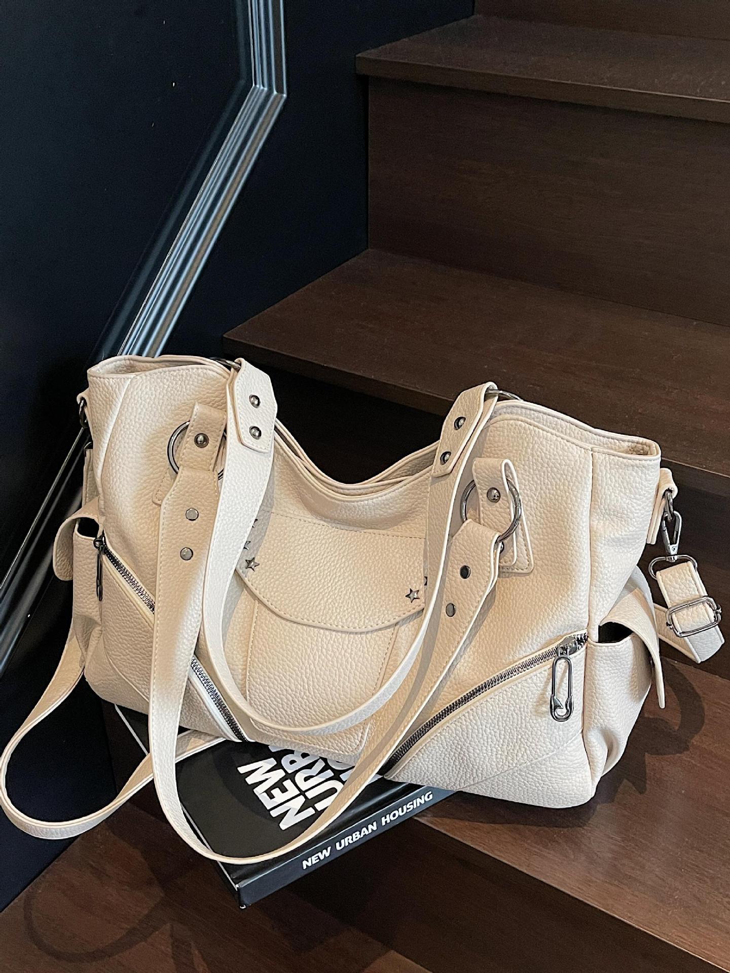 Bolso Tote explosivo transfronterizo de gran capacidad 2025 nuevo bolso de locomotora de aire extranjero de moda Bolso bandolera de viajero retro