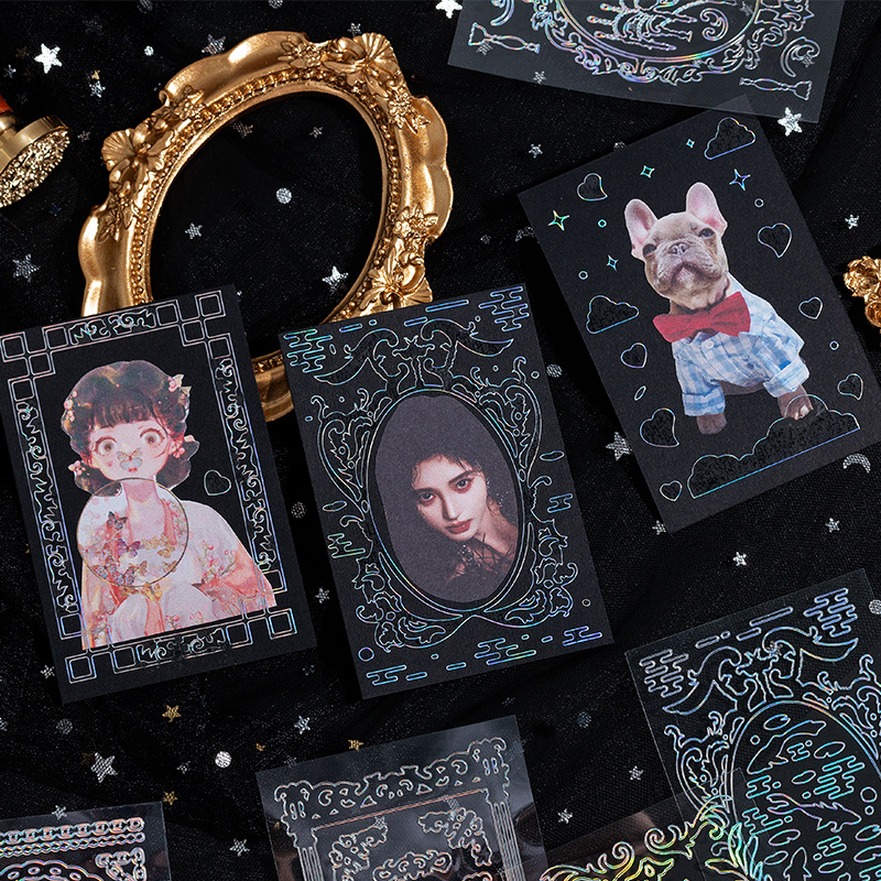 Corea del Sur ins láser brillante pegatinas Star-Chasing aidou foto Gu tarjeta libro DIY mano cuenta decoración pequeñas pegatinas
