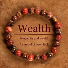 手链跨境手串爆款可调节串珠手工虎眼石红碧玉厂家现货批发天然石