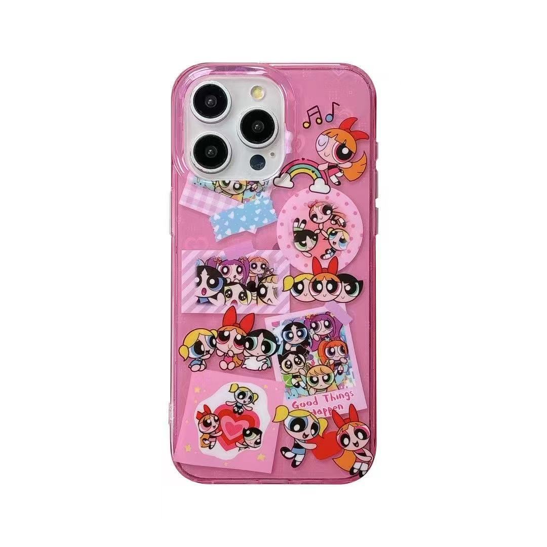 Aurora Love Cartoon Girl Adecuado para iPhone 16 Cadena 15ProMax Funda para teléfono 13 Apple 14 Mujer 16PM
