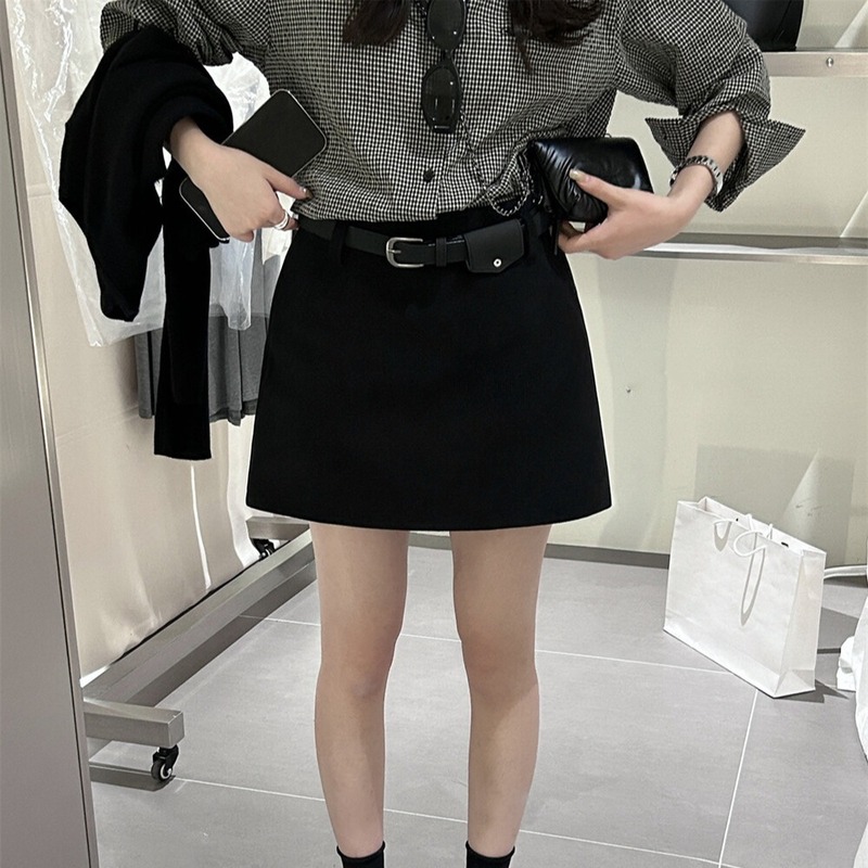 2025秋季新款法式休闲灯芯绒高腰显瘦A字裙女包臀半身裙短裙88788|undefined