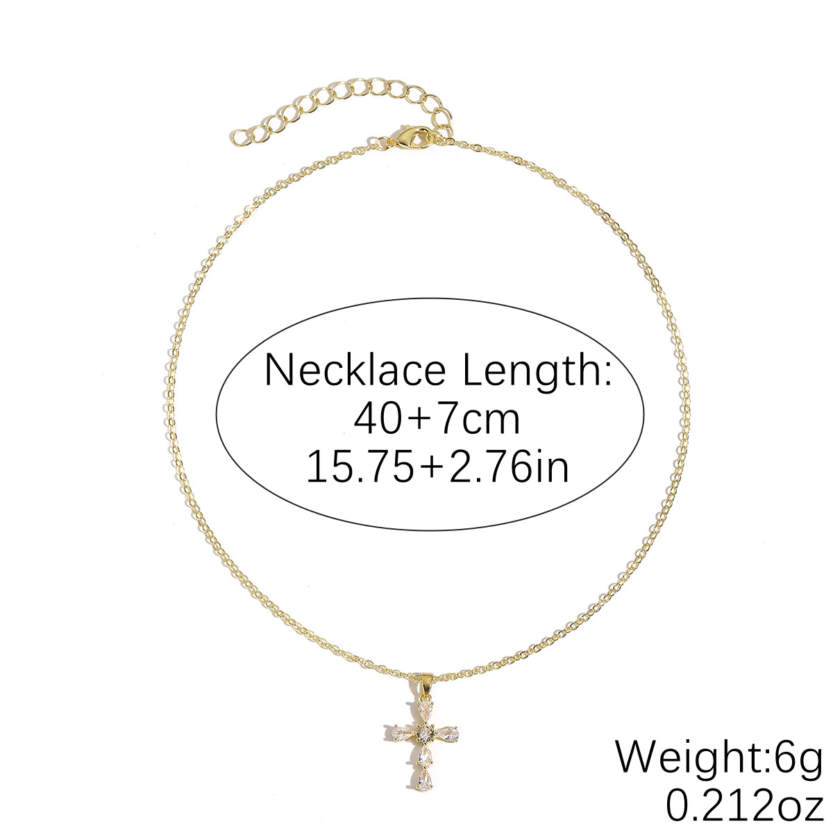 N2603-2 drop diamond cross