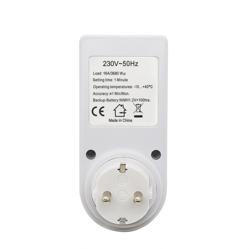 Manufacturer supplies European standard small screen timer switch smart socket, timer socket, household timing socket
