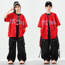 街舞少儿潮服hiphop架子鼓演出服棒球服男女孩嘻哈炸街练功服套装