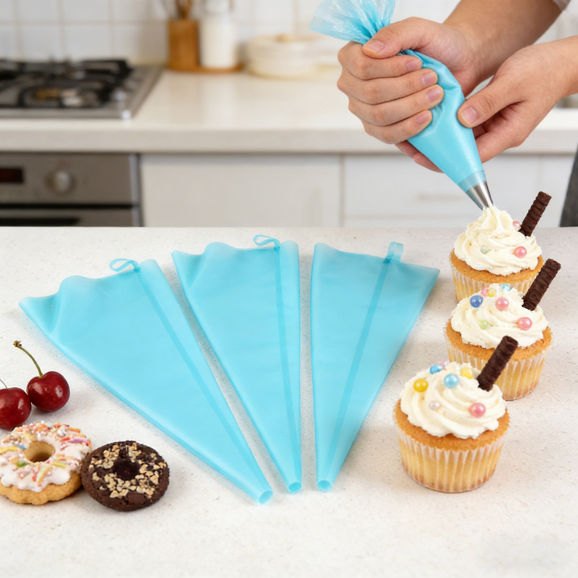 Silicone Piping Bags 10 Inch 12 Inch 14 Inch 16inch 18inch Tpu Cream Bags Baking Tools Cross-Border in Stock