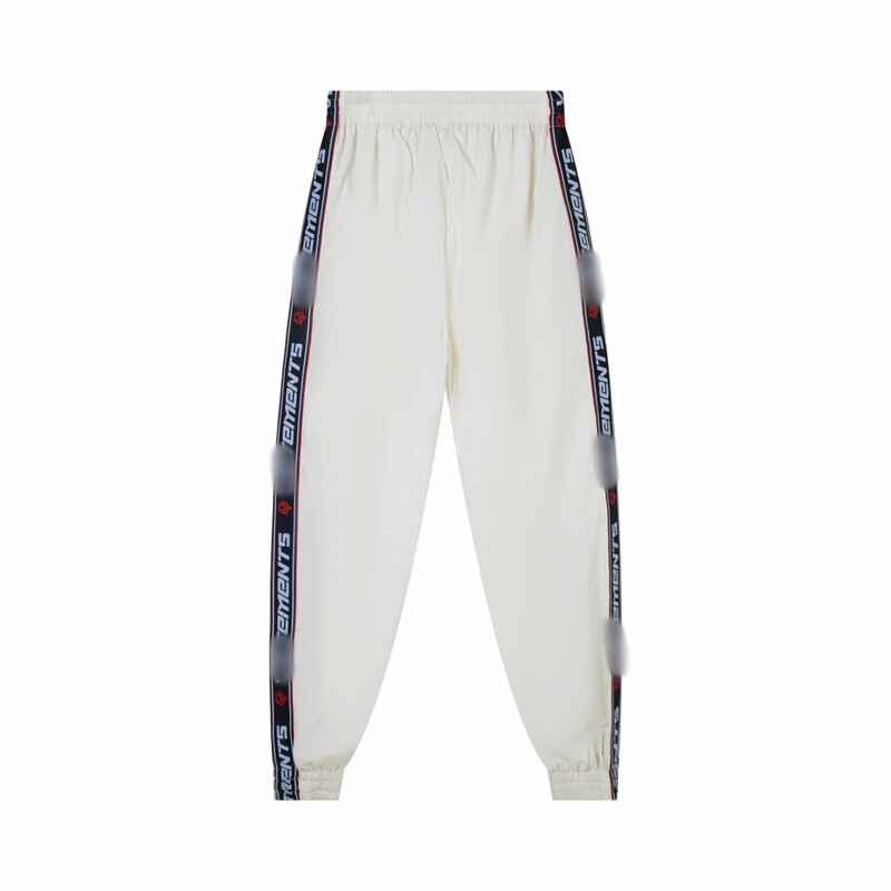 Cross-Border High-Quality Vetements Spring and Autumn Style Logo Tape Windbreaker Casual Jogger Pants in Stock