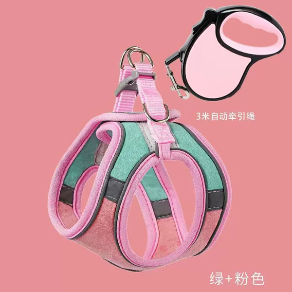 ==@ Green pink + 3 meters automatic traction rope
