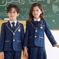 中小学校服园服春秋学生装小学生表演服儿童英伦风西服套装定制