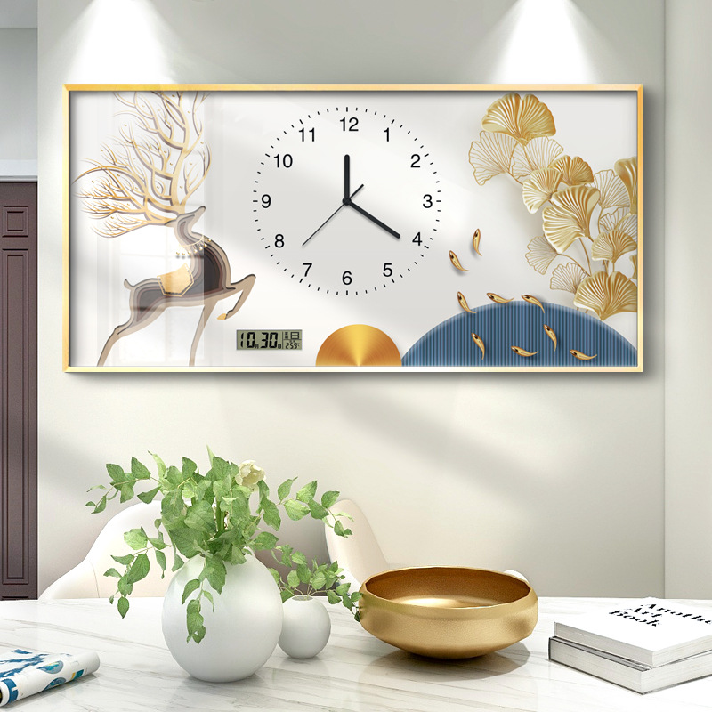 Caja de medidor de electricidad decoración pintura de gran tamaño con reloj calendario perpetuo para niñas que cubren la caja de distribución fuerte y débil pintura colgante del restaurante