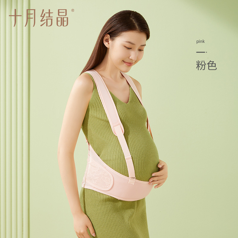 10月の結晶の腹帯の妊婦の専用の妊娠末期の秋の薄いタイプの通気性の妊娠は腰をかばって腹を支えます。|undefined