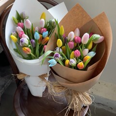 157グラム厚手造形紙チューリップ花束包装紙硬紙包花硬直紙手作りDIY花芸