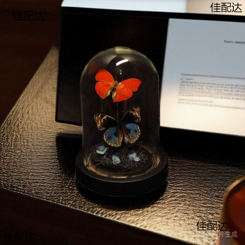 Королева Yi Butterfly Eye Nymphalidae Настоящая бабочка образец художественного стеклянного капюшона, нишевый подарок ручной работы на день рождения