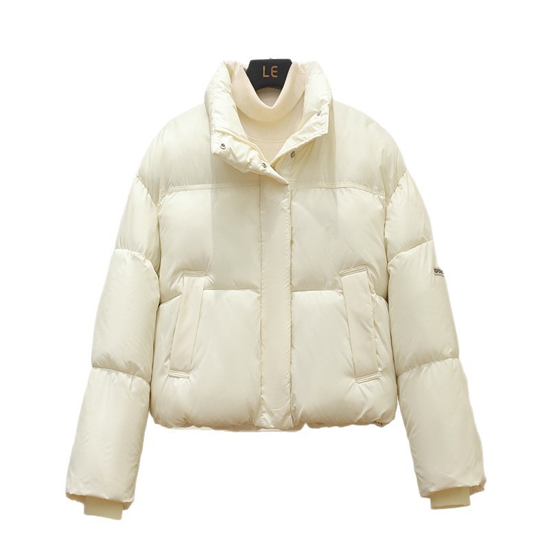 Ropa de algodón coreana para mujeres gruesas abrigo corto de invierno 2025 nuevo estilo de estilo de cuello vertical chaqueta de algodón estilo occidental ropa de pan