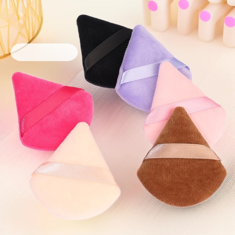 Polvo triangular transfronterizo polvo de maquillaje polvo de maquillaje esponja polvo de aire almohadilla al por mayor floc polvo de maquillaje herramientas de belleza