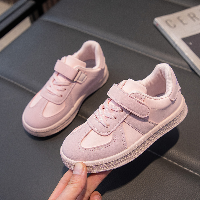 Children's Sneakers, Girls' Shoes, 2025 Spring & Fall New Leather Flats-Soled Moral Training Shoes, Casual Sports Shoes, Export Shoes