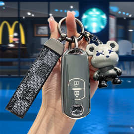 适用马自达钥匙套阿特兹CX5马3创意6高档昂克赛拉钥匙套CX4壳扣包