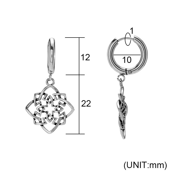 Minimalistiske herre øreringe i rustfrit stål retro_voghion.com