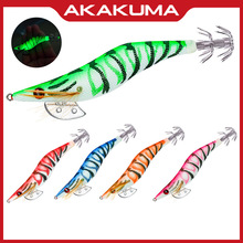 夜光鱿鱼大眼木虾假饵乌贼墨鱼钩海钓8/10/12cm双伞钩抛投饵渔具