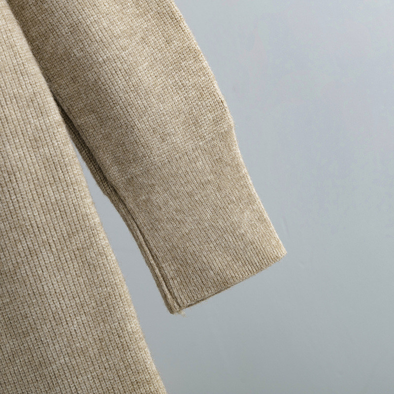 Knitted Dress Women Spring Autumn High Grade Idle Zipper Pullover Outerwear Overknee Sweater 12 Knitted Dress Women Spring Autumn High Grade Idle Zipper Pullover Outerwear Overknee Sweater