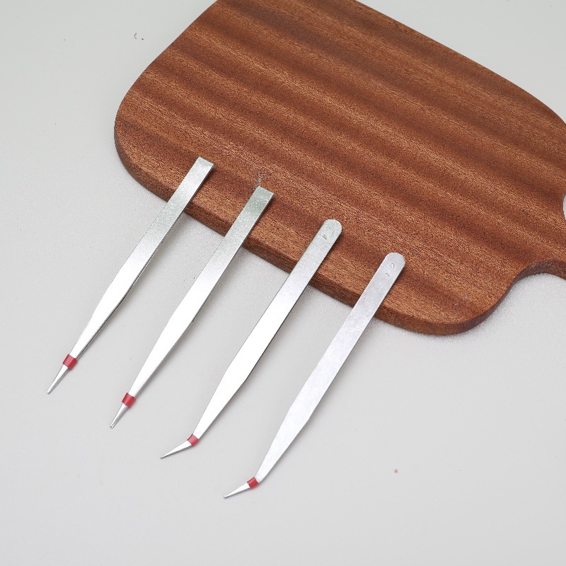 不锈钢直头弯头镊子眉夹粘假睫毛美妆工具家用手工DIY制作配件