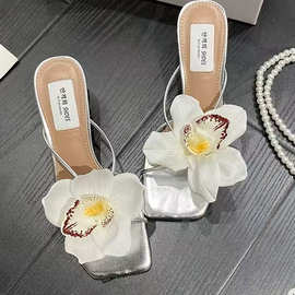 波西米亚度假风仙气蝴蝶花朵鞋扣蝴蝶兰鞋花凉鞋佩饰女海边鞋扣