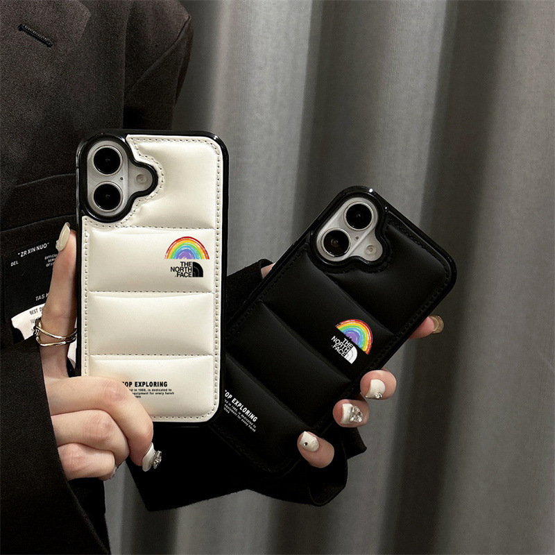 Down Jacket Rainbow North Iphone14/13 Suitable for 11 Apple 17Air/16/15Promax Mobile Phone Case 12