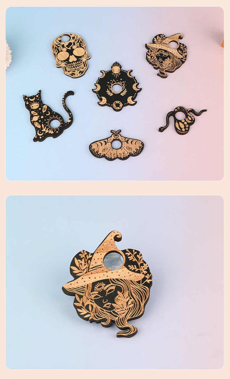 5g Weight Retro Cat Snake Skull Wood Daily Party Supplies Decorations 1 Piece
