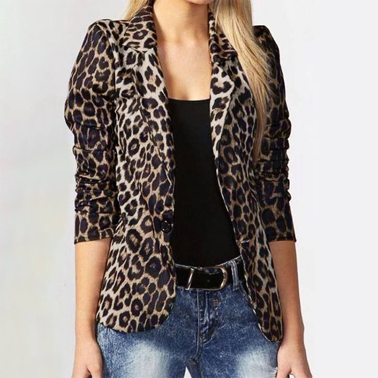 2023 Amazon AliExpress wish European and American Autumn Fashion Trend Leopard Print Temperament Commuter Suit 2023 Amazon AliExpress wish European and American Autumn Fashion Trend Leopard Print Temperament Commuter Suit