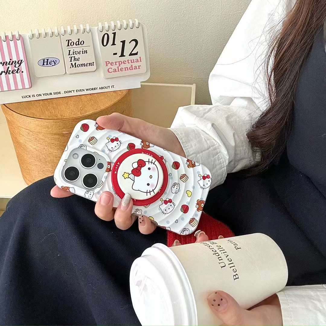 Girl ins cup cake kt manzana 15 ampollas magnéticas 16ProMax para iphone13/14 funda para teléfono móvil