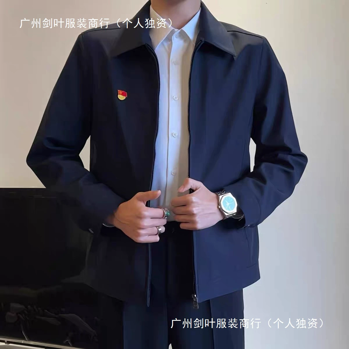 Новая осенняя мужская куртка для руководителей, универсальный модный свободный повседневный топ с лацканами, деловое пальто в том же стиле интернет-знаменитостей для мужчин