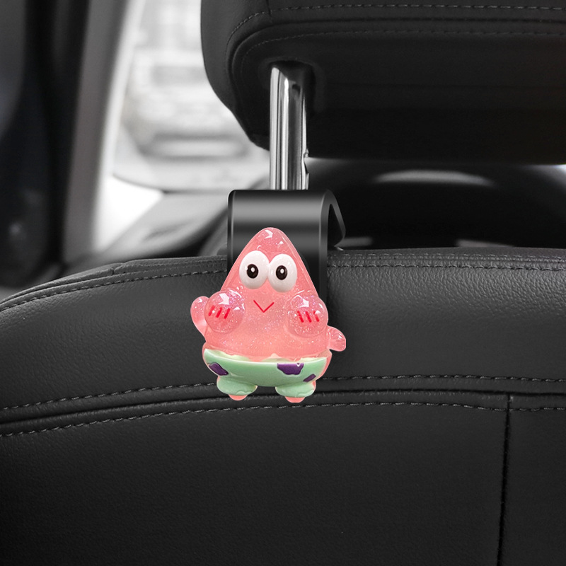Gancho trasero de automóvil Gancho de respaldo de asiento de dibujos animados Gancho multifuncional para automóvil en automóvil Gancho pequeño para automóvil Gancho de asiento