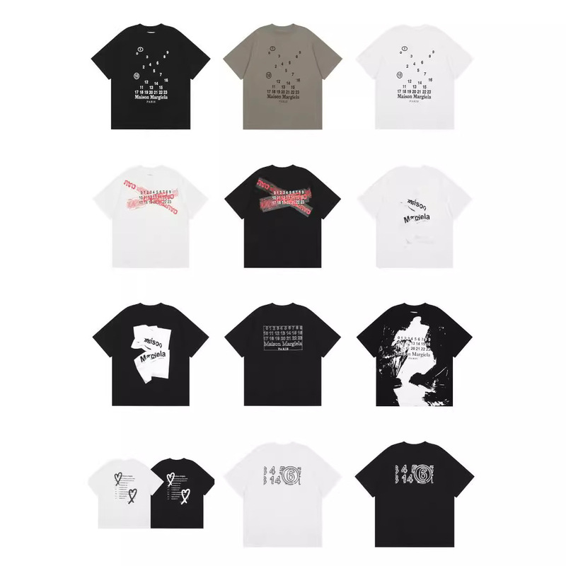 Cross-Border Exclusive Maison Margiela Mm6 Versatile Double Yarn Men's T-Shirt Short Sleeve High Quality in Stock Cross-Border Exclusive Maison Margiela Mm6 Versatile Double Yarn Men's T-Shirt Short Sleeve High Quality in Stock